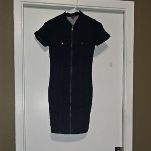 Guess Body-contouring  Denim Dress Dark Wash